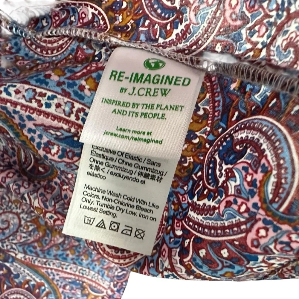 J. Crew Liberty Fabric Puff-sleeve smocked Top Tropical Prince Print Size 2X